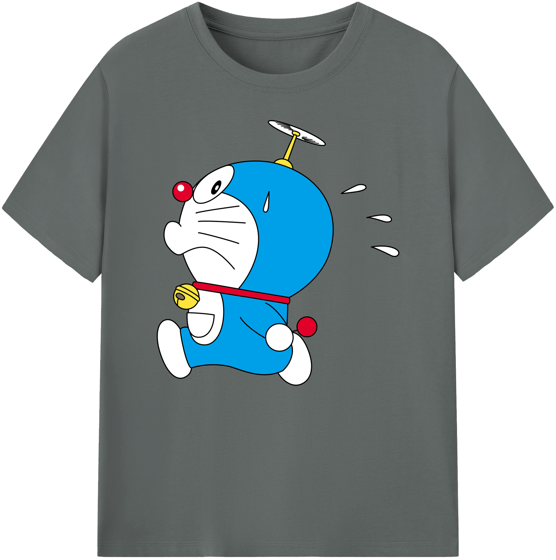 （画像用） ドラえもん Doraemon 綿100％ メンズ半袖Tシャツ｜肌触りやわらか＆通気性